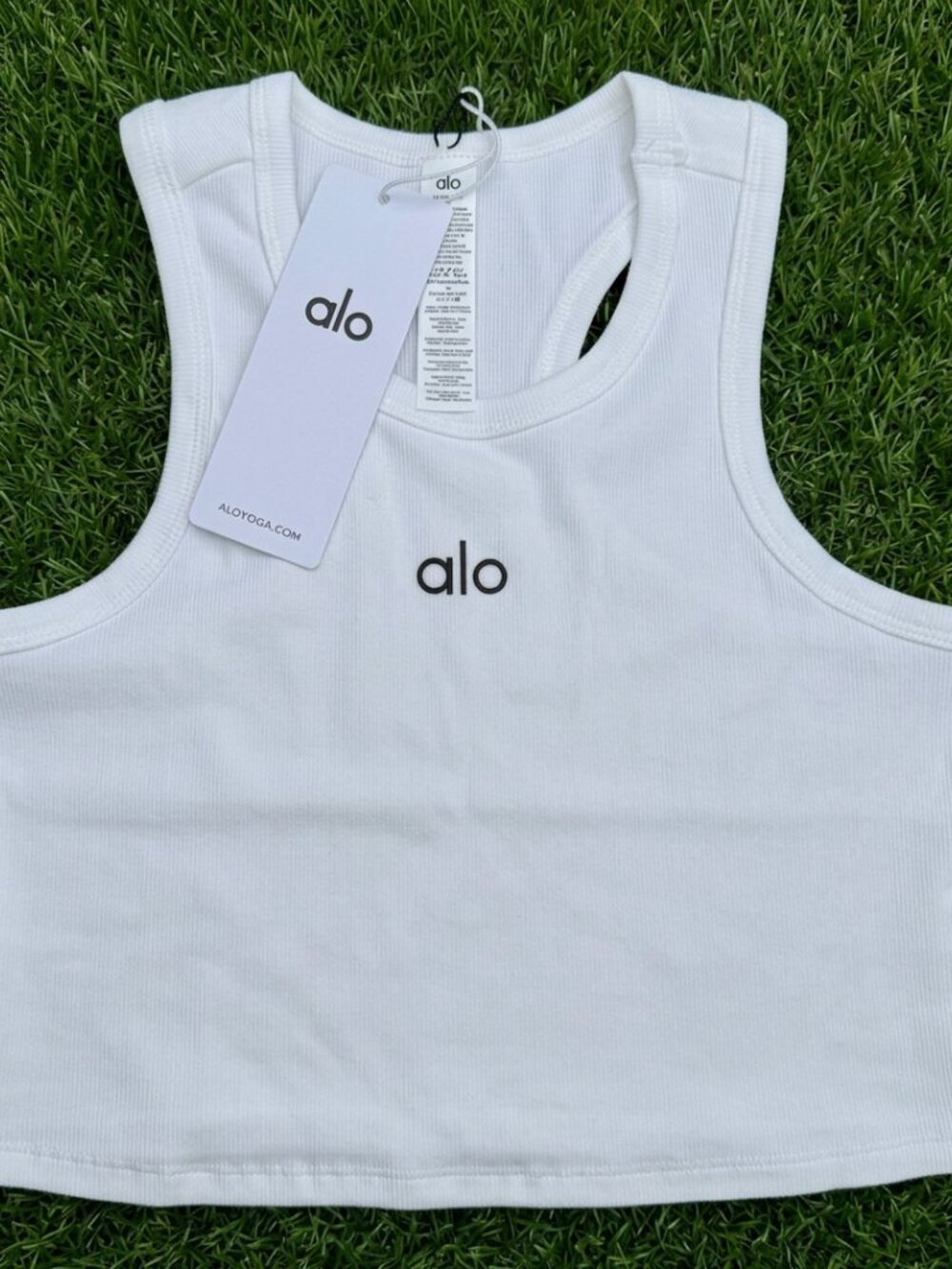Alo Yoga White Tank Top - New NWT Athleisure Workout Top